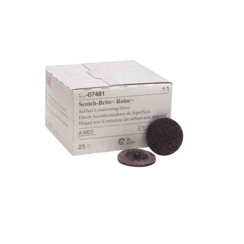 Scotch Brite Roloc Surface Conditioning Discs Medium Grit-2 in. | 3M 07481