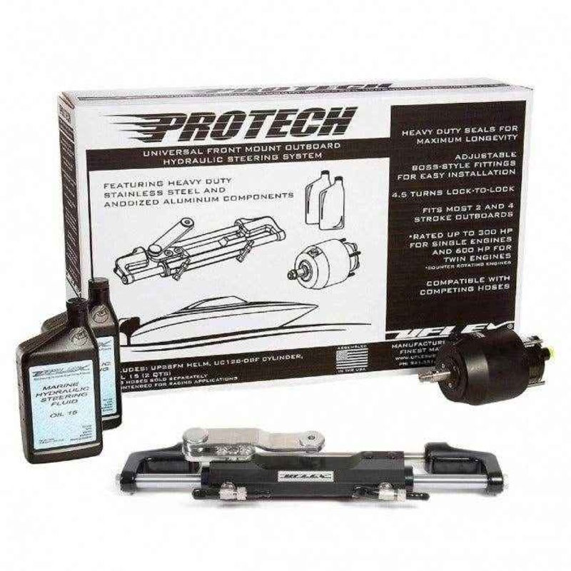 Protech 2.0 Universal Front Mount Outboard Hydraulic Steering System | Uflex PROTECH 2.0